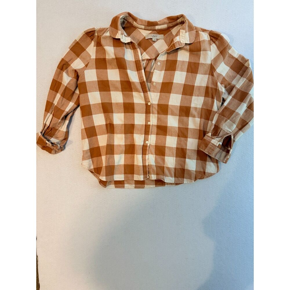 LOFT plaid flannel fall colors